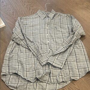 Polo by Ralph Lauren Gray Plaid Casual Button Down Shirt